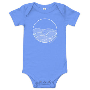 Circle Waves baby onesie