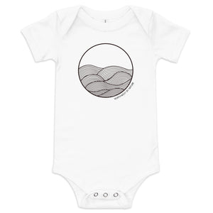 Circle Waves baby onesie