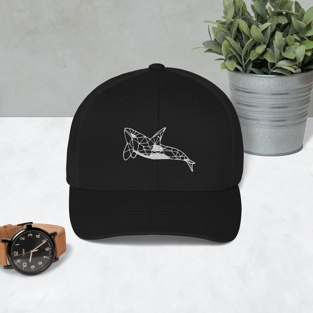 Geo Orca Mesh Snapback Trucker Cap