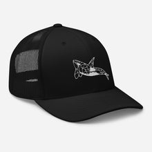 Load image into Gallery viewer, Geo Orca Mesh Snapback Trucker Cap
