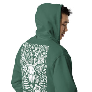 Bones and Botanicals Unisex Zip-up Hoodie
