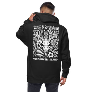 Bones and Botanicals Unisex Zip-up Hoodie