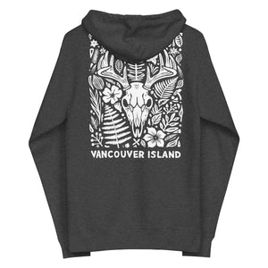 Bones and Botanicals Unisex Zip-up Hoodie