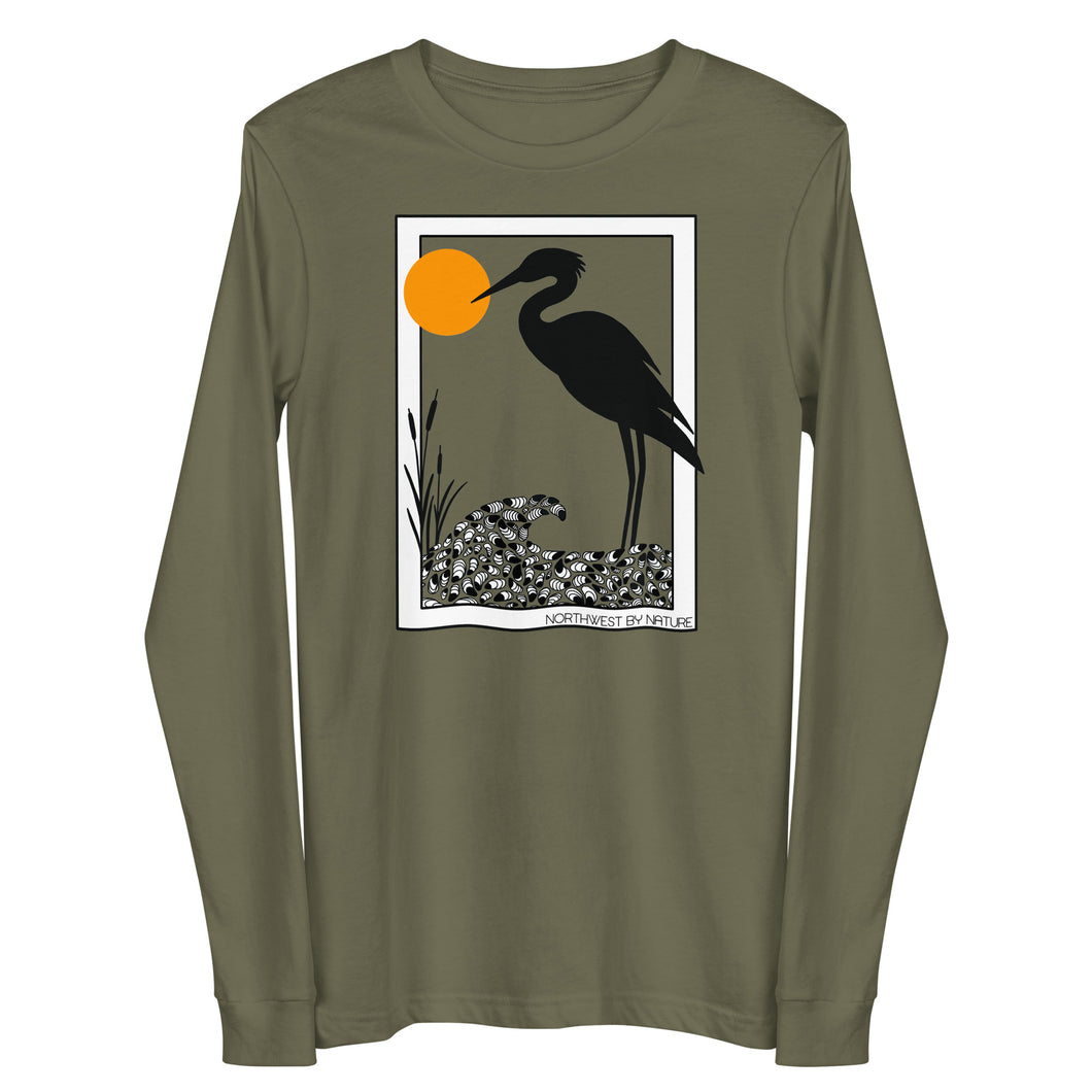 Heron Unisex Long Sleeve Tee