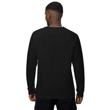 Load image into Gallery viewer, Circle Waves Unisex Organic Raglan Crewneck Sweater
