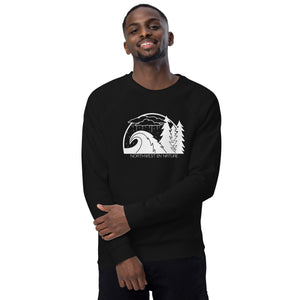 Storm Watching Unisex Organic Raglan Crewneck Sweatshirt