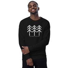 Load image into Gallery viewer, Tree Rings Unisex Organic Raglan Crewneck Sweater
