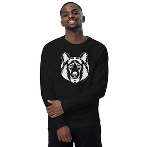 Firry Bear Unisex Organic Raglan Crewneck Sweater