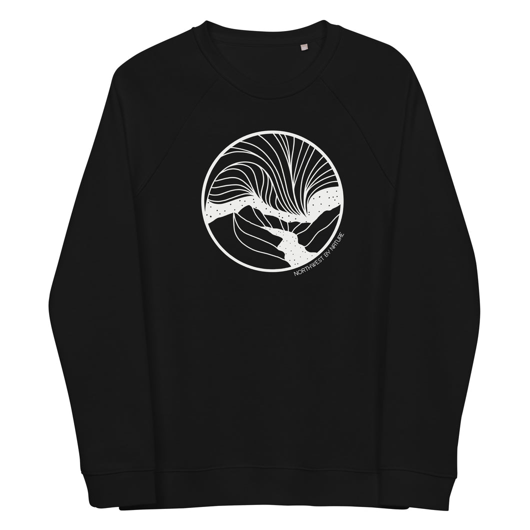 Aurora Unisex Organic Raglan Crewneck Sweatshirt