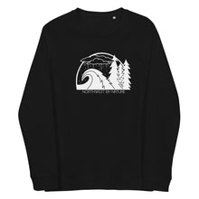 Load image into Gallery viewer, Storm Watching Unisex Organic Raglan Crewneck Sweatshirt
