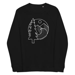 Adventure Awaits Unisex Organic Raglan Crewneck Sweater