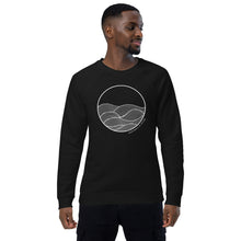 Load image into Gallery viewer, Circle Waves Unisex Organic Raglan Crewneck Sweater
