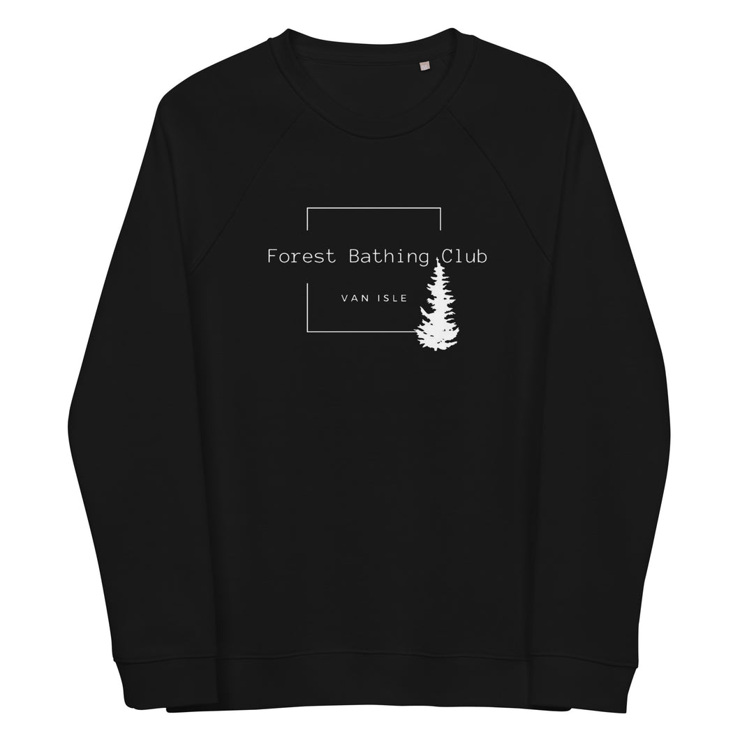 Forest Bathing Club 2 Unisex Organic Raglan Sweater