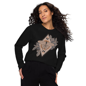 Butterfly Unisex Organic Raglan Sweatshirt