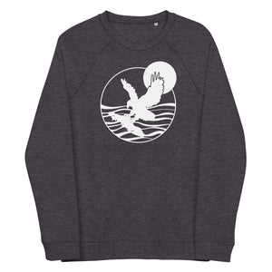 VI Eagle Unisex Organic Raglan Crewneck Sweater