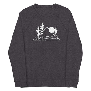 I'd Hike That Unisex Organic Raglan Crewneck Sweater