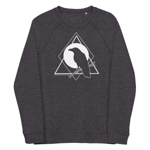 Raven Unisex Organic Raglan Crewneck Sweater