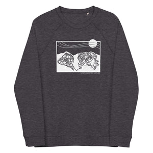 Whistler Blackcomb Unisex Organic Raglan Crewneck Sweater