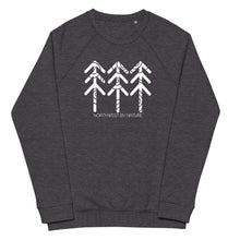 Load image into Gallery viewer, Tree Rings Unisex Organic Raglan Crewneck Sweater
