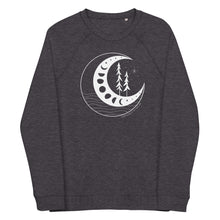 Load image into Gallery viewer, Moon Phases Unisex Organic Raglan Crewneck Sweater
