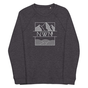 Logo Unisex Organic Raglan Crewneck Sweater