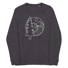 Load image into Gallery viewer, Adventure Awaits Unisex Organic Raglan Crewneck Sweater
