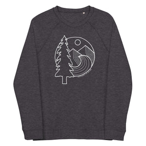 Adventure Awaits Unisex Organic Raglan Crewneck Sweater