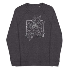 Load image into Gallery viewer, Peony Unisex Organic Raglan Crewneck Sweater
