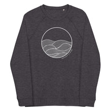 Load image into Gallery viewer, Circle Waves Unisex Organic Raglan Crewneck Sweater
