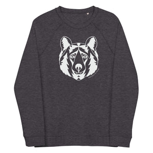 Firry Bear Unisex Organic Raglan Crewneck Sweater