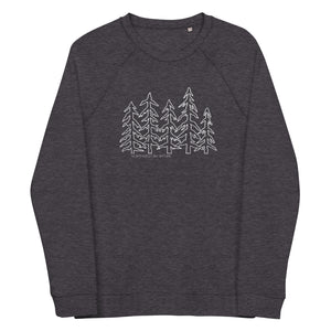 Forest Family Unisex Organic Raglan Crewneck Sweater