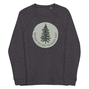 Tree Hugger Unisex Organic Raglan Crewneck Sweater