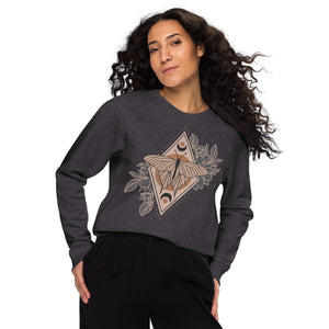 Butterfly Unisex Organic Raglan Sweatshirt