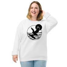 Load image into Gallery viewer, VI Eagle Unisex Organic Raglan Crewneck Sweater
