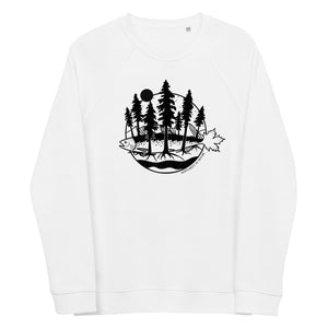 Autumn Salmon Unisex Organic Raglan Crewneck Sweater