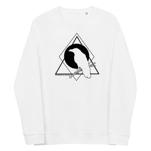 Raven Unisex Organic Raglan Crewneck Sweater