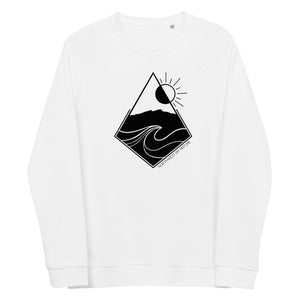 Sea to Sky Unisex Organic Raglan Crewnecks Sweatshirt