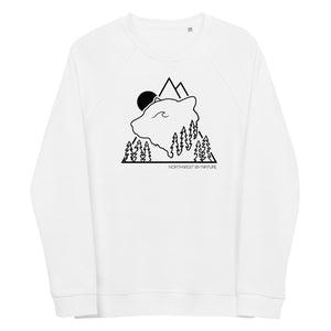 Mountain Bear Unisex Organic Raglan Crewneck Sweatshirt