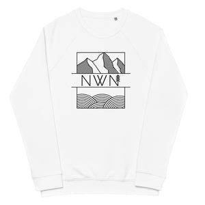 Logo Unisex Organic Raglan Crewneck Sweater