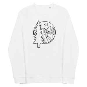 Adventure Awaits Unisex Organic Raglan Crewneck Sweater