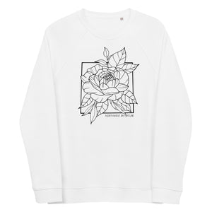 Peony Unisex Organic Raglan Crewneck Sweater