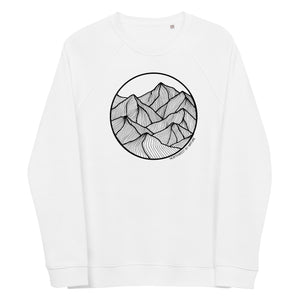 Circle Mountains Unisex Organic Raglan Crewneck Sweater