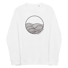 Load image into Gallery viewer, Circle Waves Unisex Organic Raglan Crewneck Sweater
