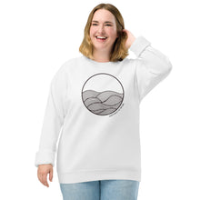 Load image into Gallery viewer, Circle Waves Unisex Organic Raglan Crewneck Sweater
