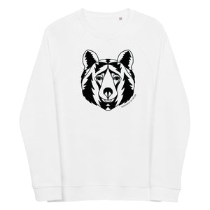 Firry Bear Unisex Organic Raglan Crewneck Sweater