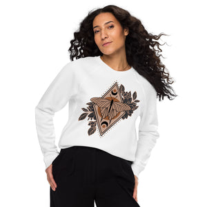 Butterfly Unisex Organic Raglan Sweatshirt