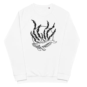 Humpback Bubbles Unisex Organic Raglan Sweatshirt