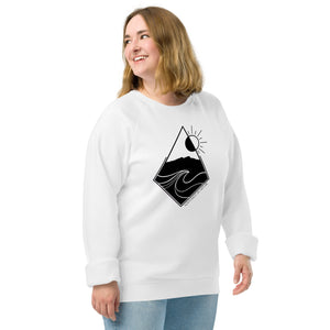 Sea to Sky Unisex Organic Raglan Crewnecks Sweatshirt