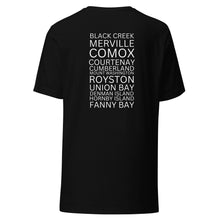 Load image into Gallery viewer, The Comox Valley Places Unisex T-shirt
