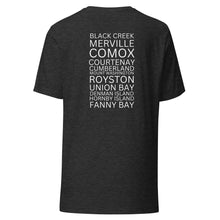 Load image into Gallery viewer, The Comox Valley Places Unisex T-shirt
